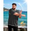 image:imageRoadbox Mens Big and Tall Swim Shirt UPF 50 Short Sleeve Rash Guard UV Sun Protection Quick Dry Water TShirts for BeachDark Gray