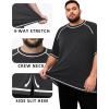 image:imageRoadbox Mens Big and Tall Swim Shirt UPF 50 Short Sleeve Rash Guard UV Sun Protection Quick Dry Water TShirts for BeachDark Gray