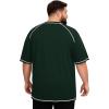image:imageRoadbox Mens Big and Tall Swim Shirt UPF 50 Short Sleeve Rash Guard UV Sun Protection Quick Dry Water TShirts for BeachDark Green