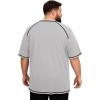 image:imageRoadbox Mens Big and Tall Swim Shirt UPF 50 Short Sleeve Rash Guard UV Sun Protection Quick Dry Water TShirts for BeachHeather Gray