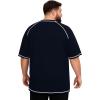 image:imageRoadbox Mens Big and Tall Swim Shirt UPF 50 Short Sleeve Rash Guard UV Sun Protection Quick Dry Water TShirts for BeachNavy Blue