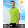 image:imageRoadbox Mens Short Sleeve Swim Shirt UPF 50 Quick Dry Rash Guard UV Sun Protection Water TShirt for Beach and SurfingLime Green