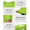 image:imageRoadbox Mens Short Sleeve Swim Shirt UPF 50 Quick Dry Rash Guard UV Sun Protection Water TShirt for Beach and SurfingLime Green