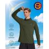 image:imageRoadbox Mens UPF 50 Sun Protection Hoodie Long Sleeve Fishing Shirt with Mask Lightweight UV SPF Hooded for Hiking RunningDark Green