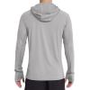 image:imageRoadbox Mens UPF 50 Sun Protection Hoodie Long Sleeve Fishing Shirt with Mask Lightweight UV SPF Hooded for Hiking RunningGrey