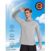 image:imageRoadbox Mens UPF 50 Sun Protection Hoodie Long Sleeve Fishing Shirt with Mask Lightweight UV SPF Hooded for Hiking RunningGrey