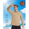 image:imageRoadbox Mens UPF 50 Sun Protection Hoodie Long Sleeve Fishing Shirt with Mask Lightweight UV SPF Hooded for Hiking RunningKhaki
