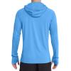 image:imageRoadbox Mens UPF 50 Sun Protection Hoodie Long Sleeve Fishing Shirt with Mask Lightweight UV SPF Hooded for Hiking RunningMedium Blue