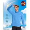 image:imageRoadbox Mens UPF 50 Sun Protection Hoodie Long Sleeve Fishing Shirt with Mask Lightweight UV SPF Hooded for Hiking RunningMedium Blue