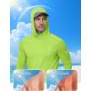 image:imageRoadbox Mens UPF 50 Sun Protection Hoodie UV Long Sleeve Fishing Shirts Lightweight Swim Rash Guard for Outdoor HikingLime Green