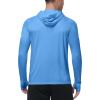image:imageRoadbox Mens UPF 50 Sun Protection Hoodie UV Long Sleeve Fishing Shirts Lightweight Swim Rash Guard for Outdoor HikingMedium Blue