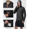 image:imageRoadbox UPF 50 Sun Hoodie for Men 14 Zip Fishing Shirt with Long Sleeve UV Protection for Outdoor HikingBlack