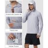 image:imageRoadbox UPF 50 Sun Hoodie for Men 14 Zip Fishing Shirt with Long Sleeve UV Protection for Outdoor HikingGray