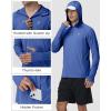 image:imageRoadbox UPF 50 Sun Hoodie for Men 14 Zip Fishing Shirt with Long Sleeve UV Protection for Outdoor HikingNavy