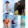 image:imageRoadbox UPF 50 Sun Hoodie for Men 14 Zip Fishing Shirt with Long Sleeve UV Protection for Outdoor HikingRed Orange