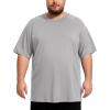 image:imageMens Big and Tall Swim Shirts UPF 50 Sun Protection Short Sleeve Rash Guard Quick Dry TShirt for Beach and SurfingEco Gray