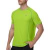 image:imageRoadbox Mens Short Sleeve Swim Shirt UPF 50 Quick Dry Rash Guard UV Sun Protection Water TShirt for Beach and SurfingLime Green
