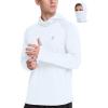 image:imageRoadbox Mens UPF 50 Sun Protection Hoodie Long Sleeve Fishing Shirt with Mask Lightweight UV SPF Hooded for Hiking RunningWhite