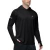 image:imageRoadbox Mens UPF 50 Sun Protection Hoodie UV Long Sleeve Fishing Shirts Lightweight Swim Rash Guard for Outdoor HikingBlack