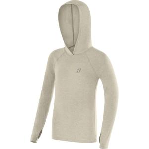 image:imageRoadbox Boys Rash Guard Hooded Shirt Kids UPF 50 Long Sleeve Hoodie Youth UV Sun Protection Fishing Beach Shirts11khaki