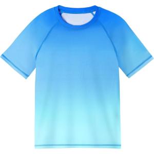 image:imageRoadbox Boys Rash Guard Short Sleeve Swim Shirt UPF 50 Sun Protection Kids Quick Dry Rashguard Water Shirt for Surf Beach01 Bluegreen