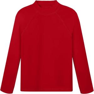 image:imageRoadbox Boys UPF 50 Rash Guard Swim Shirt Sun Protection Long Sleeve for Kids Toddler Rashguard Athletic Surf Water ShirtsTrue Red