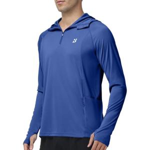 image:imageRoadbox UPF 50 Sun Hoodie for Men 14 Zip Fishing Shirt with Long Sleeve UV Protection for Outdoor HikingNavy