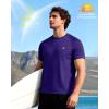 image:imageRoadbox Mens Rash Guard Short Sleeve UPF 50 UV Sun Protection Swim Shirts Quick Dry Lightweight Water Surf Beach TShirtDeep Purple