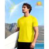 image:imageRoadbox Mens Rash Guard Short Sleeve UPF 50 UV Sun Protection Swim Shirts Quick Dry Lightweight Water Surf Beach TShirtGolden Yellow