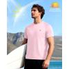 image:imageRoadbox Mens Rash Guard Short Sleeve UPF 50 UV Sun Protection Swim Shirts Quick Dry Lightweight Water Surf Beach TShirtPink