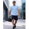 image:imageRoadbox Mens Short Sleeve Hoodie Lightweight Workout Hooded T Shirts UPF 50 Quick Dry Athletic Gym Running SweatshirtClacier Blue