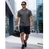 image:imageRoadbox Mens Short Sleeve Hoodie Lightweight Workout Hooded T Shirts UPF 50 Quick Dry Athletic Gym Running SweatshirtDark Grey