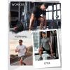 image:imageRoadbox Mens Short Sleeve Hoodie Lightweight Workout Hooded T Shirts UPF 50 Quick Dry Athletic Gym Running SweatshirtDark Grey