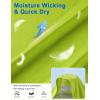 image:imageRoadbox Mens Short Sleeve Hoodie Lightweight Workout Hooded T Shirts UPF 50 Quick Dry Athletic Gym Running SweatshirtLime Green
