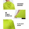 image:imageRoadbox Mens Short Sleeve Hoodie Lightweight Workout Hooded T Shirts UPF 50 Quick Dry Athletic Gym Running SweatshirtLime Green