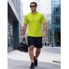 image:imageRoadbox Mens Short Sleeve Hoodie Lightweight Workout Hooded T Shirts UPF 50 Quick Dry Athletic Gym Running SweatshirtLime Green