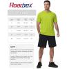image:imageRoadbox Mens Short Sleeve Hoodie Lightweight Workout Hooded T Shirts UPF 50 Quick Dry Athletic Gym Running SweatshirtLime Green