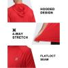 image:imageRoadbox Mens Short Sleeve Hoodie Lightweight Workout Hooded T Shirts UPF 50 Quick Dry Athletic Gym Running SweatshirtToamto Red