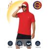 image:imageRoadbox Mens Short Sleeve Hoodie Lightweight Workout Hooded T Shirts UPF 50 Quick Dry Athletic Gym Running SweatshirtToamto Red