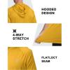 image:imageRoadbox Mens Short Sleeve Hoodie Lightweight Workout Hooded T Shirts UPF 50 Quick Dry Athletic Gym Running SweatshirtTurmeric