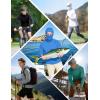image:imageRoadbox Mens UPF 50 Sun Shirt Long Sleeve Fishing Hoodie UV Protection Hooded Rash Guard with Mask for Hiking RunningBlack