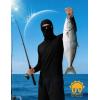 image:imageRoadbox Mens UPF 50 Sun Shirt Long Sleeve Fishing Hoodie UV Protection Hooded Rash Guard with Mask for Hiking RunningBlack