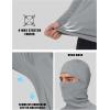image:imageRoadbox Mens UPF 50 Sun Shirt Long Sleeve Fishing Hoodie UV Protection Hooded Rash Guard with Mask for Hiking RunningLight Gray