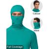 image:imageRoadbox Mens UPF 50 Sun Shirt Long Sleeve Fishing Hoodie UV Protection Hooded Rash Guard with Mask for Hiking RunningOcean Teal