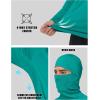 image:imageRoadbox Mens UPF 50 Sun Shirt Long Sleeve Fishing Hoodie UV Protection Hooded Rash Guard with Mask for Hiking RunningOcean Teal