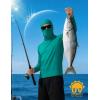 image:imageRoadbox Mens UPF 50 Sun Shirt Long Sleeve Fishing Hoodie UV Protection Hooded Rash Guard with Mask for Hiking RunningOcean Teal
