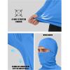 image:imageRoadbox Mens UPF 50 Sun Shirt Long Sleeve Fishing Hoodie UV Protection Hooded Rash Guard with Mask for Hiking RunningSky Blue