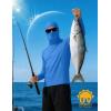 image:imageRoadbox Mens UPF 50 Sun Shirt Long Sleeve Fishing Hoodie UV Protection Hooded Rash Guard with Mask for Hiking RunningSky Blue