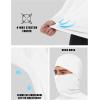 image:imageRoadbox Mens UPF 50 Sun Shirt Long Sleeve Fishing Hoodie UV Protection Hooded Rash Guard with Mask for Hiking RunningWhite