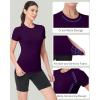 image:imageRoadbox Womens Compression Shirts 13 Pack Short Sleeve Workout Tops Athletic Gym TShirt Yoga Running Quick Dry Base LayerDeep Purple